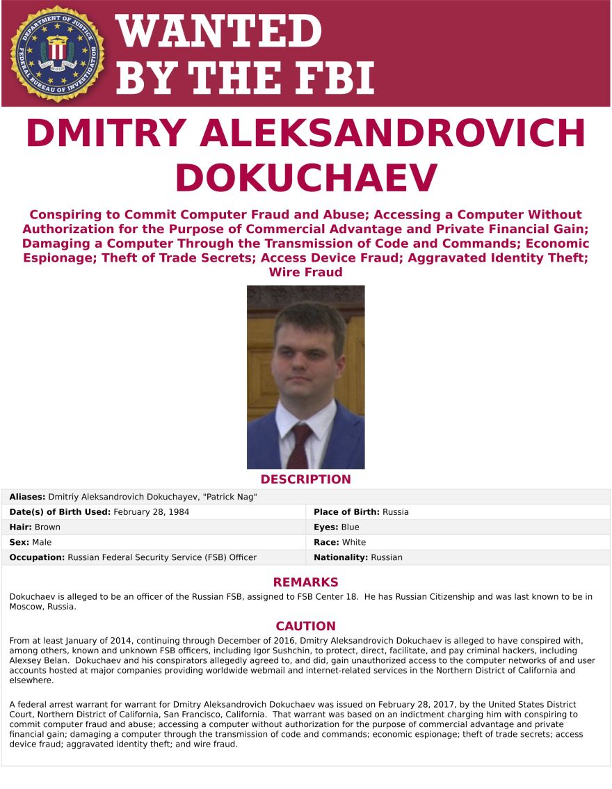 Dmitry Aleksandrovich Dokuchaev, de 33 años (AP).