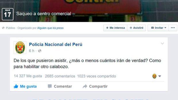 Hombre que promovía saqueos en Facebook ya fue identificado