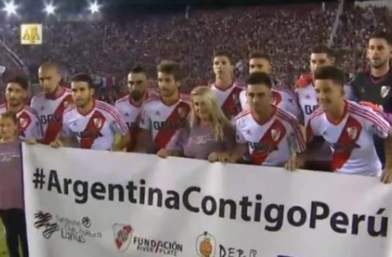 River Plate y Lanús le enviaron solidario mensaje al Perú