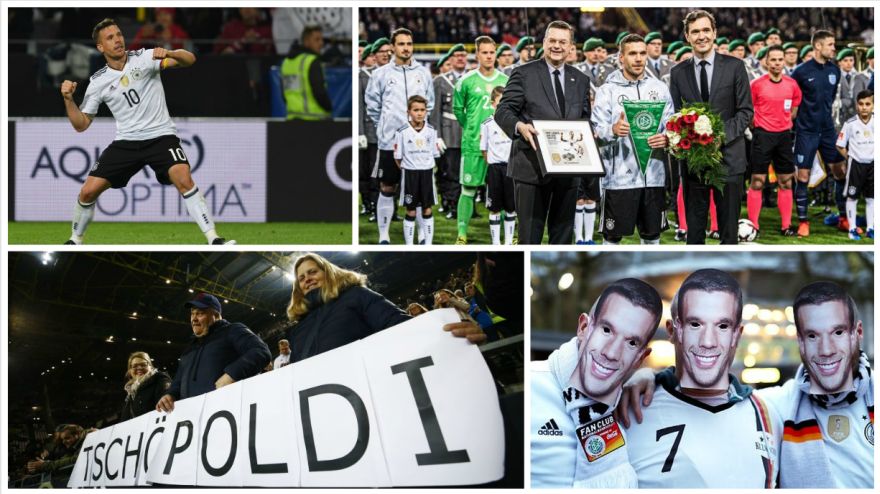 Podolski recibió despedida apoteósica en Signal Iduna Park
