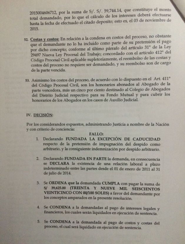 La sentencia judicial contra el presidente Pedro Pablo Kuczynski.