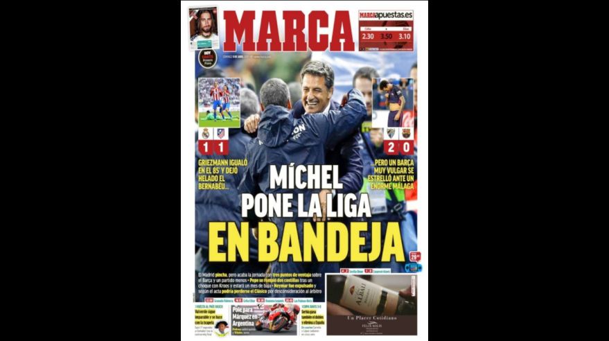 Barcelona: caída de cules y real madrid vs. atlético de madrid acaparan portadas