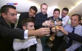 VIDEO: el festejo íntimo de Lionel Messi con compañeros de Barcelona