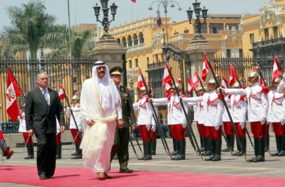 FOTOS: el encuentro del presidente Ollanta Humala con el emir de Qatar en Palacio de Gobierno
