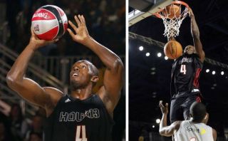 Usain Bolt "voló" para hacer una gran canasta en All Star Game de la NBA