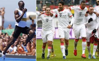El hombre más rápido del mundo saludó al Bayern, el campeón más rápido de Alemania