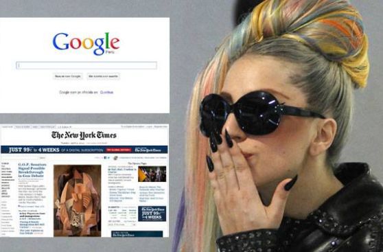 Google, New York Times y Lady Gaga luchan por los "Óscar de Internet"