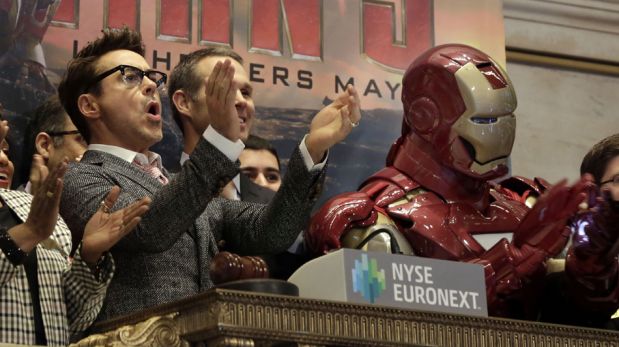 FOTOS: Iron Man visitó la bolsa de valores de Nueva York