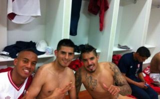 FOTO: así celebraron Vargas, Zambrano y Carrillo el triunfo de Perú sobre Ecuador