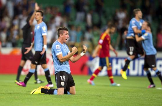 Uruguay venció 1-0 a España y alcanzó las semifinales del Mundial Sub 20