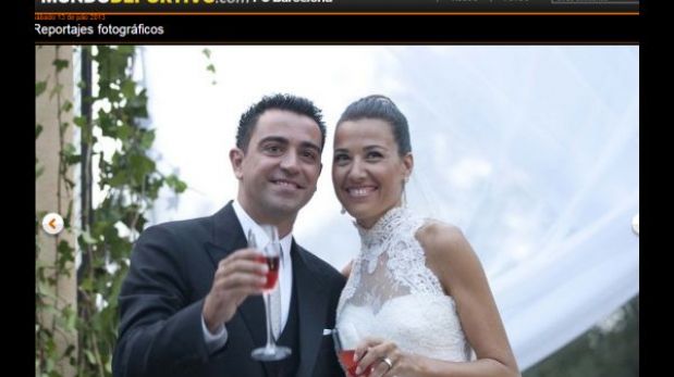 Xavi Hernández se casó con Nuria Cunillera