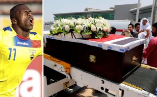 Multitud recibe los restos mortales de 'Chucho' Benítez en Quito
