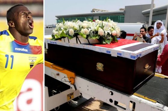 Multitud recibe los restos mortales de 'Chucho' Benítez en Quito