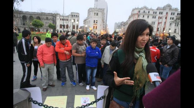 FOTOS: trabajadores independientes realizaron plantón contra norma que los obliga a aportar a las AFP