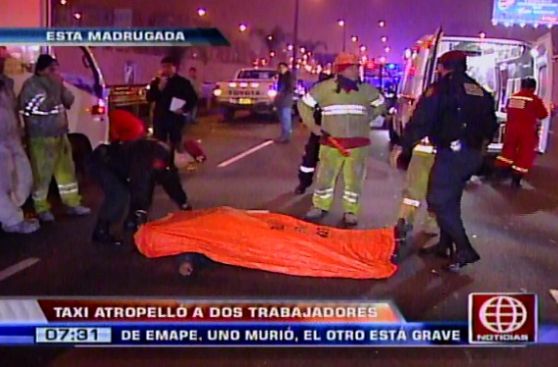 Obrero murió arrollado por taxista en Vía Expresa de Javier Prado