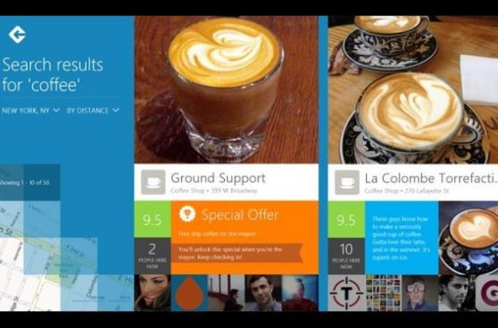 Foursquare llegó a los dispositivos con Windows 8 y Windows RT
