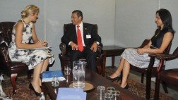 FOTOS: Ollanta Humala se reunió con la reina de Holanda y el presidente de Letonia en Nueva York