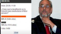 El 84% de nuestros usuarios cree que Perú debe ser expulsado de la FIFA