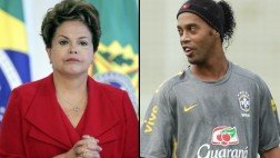 Dilma Rousseff envió mensaje de apoyo a un lesionado Ronaldinho
