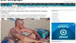 Transexual belga decidió morir por eutanasia tras insatisfacción con operaciones