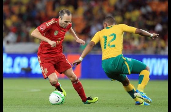 España perdió 1-0 ante Sudáfrica en el estadio donde fue campeón del mundo