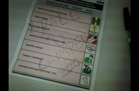 Elecciones en Lima: fotos de cédulas con votos viciados son mostradas en redes sociales