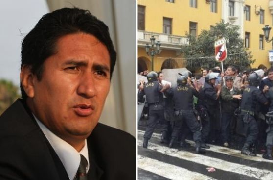 Enfrentamiento en Plaza de Armas: presidente regional de Junín fue detenido por la Policía