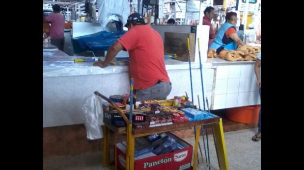 Trujillo: continúa venta de pirotécnicos en mercado central pese restricciones