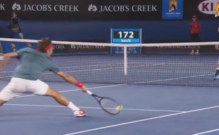 Federer y el fenomenal 'globo' que dejó atónito al público