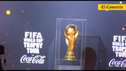 La Copa del Mundo fue presentada en la Huaca Pucllana