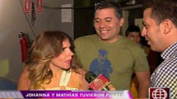 Mathías Brivio y Johanna San Miguel discuten frente a cámaras