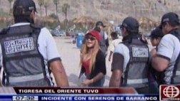 Tigresa del Oriente fue desalojada de una playa en Barranco