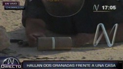 Dos granadas fueron halladas frente a una casa de Chorrillos