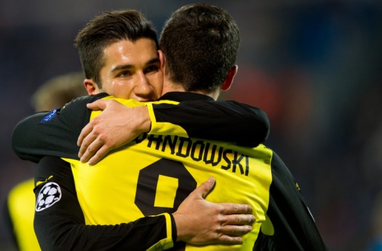 La alegría del Dortmund tras su contundente triunfo en Rusia