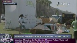 Miraflores: inician campaña de reciclaje de botellas plásticas