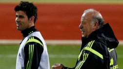 Del Bosque ya prueba a Diego Costa como '9' titular de España