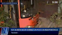 Alimentador del Metropolitano sufre accidente en Independencia