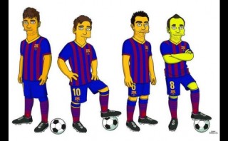 Neymar, Messi, Xavi e Iniesta: nuevos personajes de Los Simpson