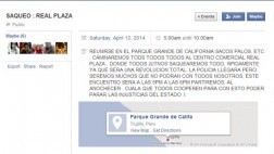Policía busca a sujeto que convoca a saquear mall por Facebook