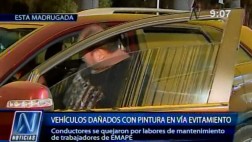 Pintado de rejas en Evitamiento dejó amarilla una camioneta