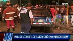Cinco heridos dejan tres choques por exceso de velocidad