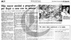 Escalofriantes casos de parricidios publicados en El Comercio