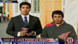 Niño perdió la mano por explosivo abandonado por invasores