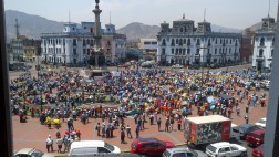Unos 2.000 marcharon por el Cercado de Lima