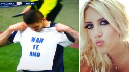 Mauro Icardi dedicó su gol a Wanda Nara: "Wan te amo"