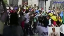 Mineros ilegales se enfrentaron con palos a policías