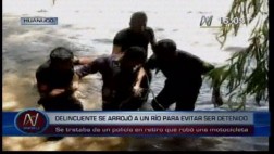 Ex policía acusado de robo se tiró al río para evitar detención