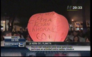 Peruanos se unieron a La Hora del Planeta