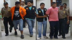 Presuntos asesinos de teniente PNP fueron presentados