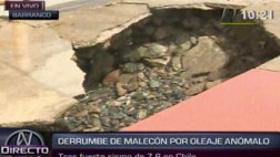 Denuncian que oleaje dañó parte del malecón de Barranco
